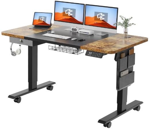 maidesite corner desk for 2 monitors