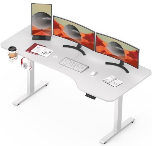 sanodesk desk for triple monitor setup