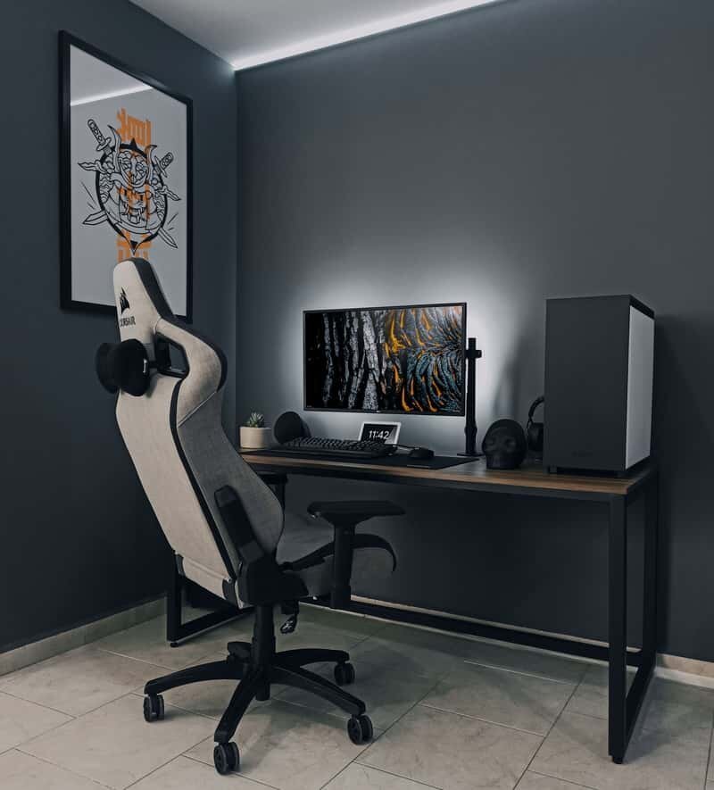 aesthetic setup with smart gadgets